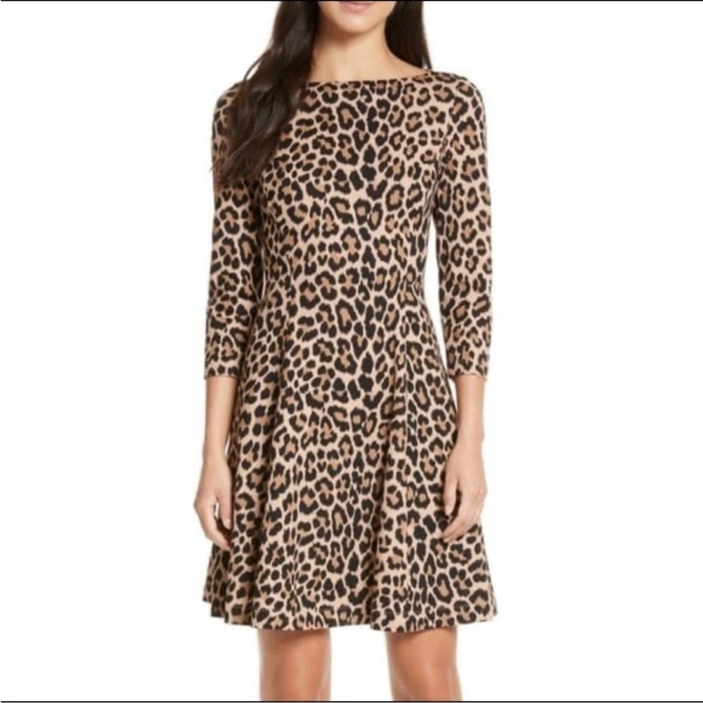 NWT Kate Spade | leopard print | ponte dress | size 2